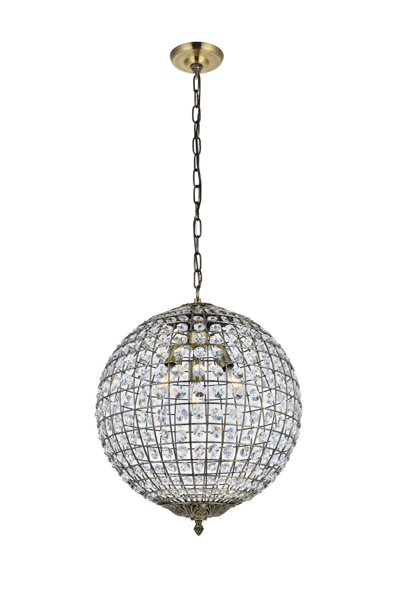 Earlene 3 light 16 inch antique bronze pendant