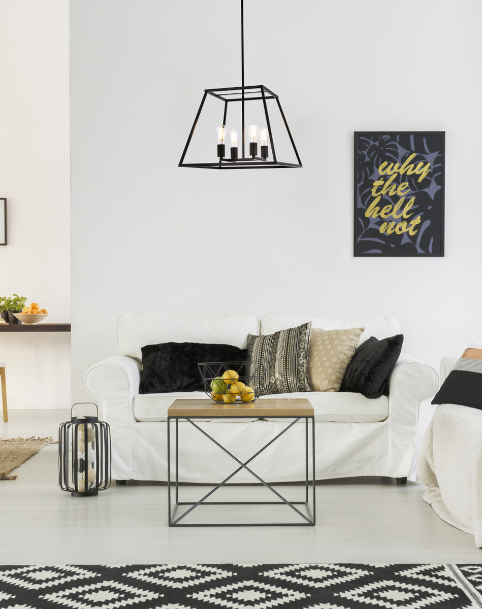 Declan 20 inch pendant in black