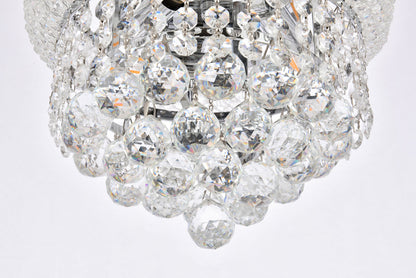 Primo 3 light Chrome Flush Mount Clear Royal Cut Crystal