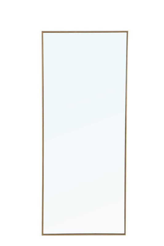 Metal frame Rectangle Mirror 30 inch Brass