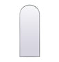 Metal Frame Arch Full Length Mirror 28x74 Inch in Silver