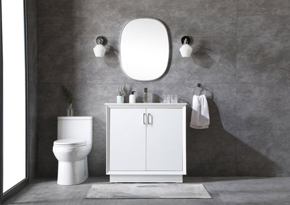36 Inch SIngle Bathroom Vanity In White
