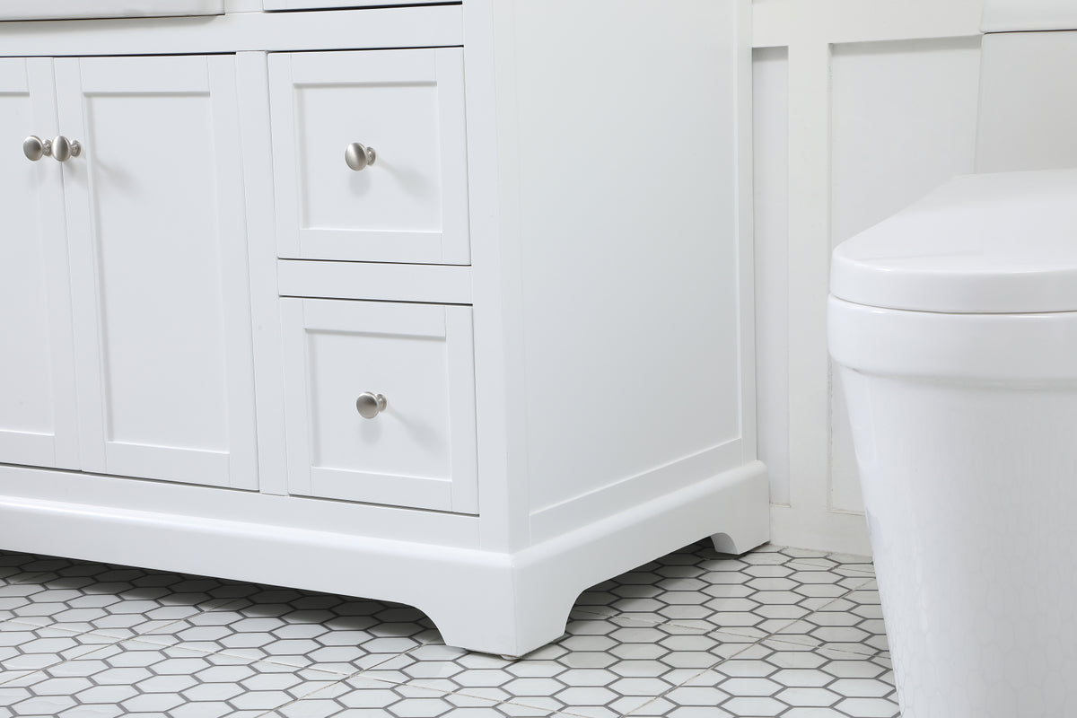48 inch Single bathroom vanity in white