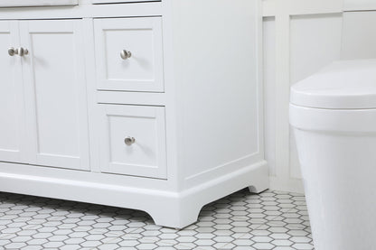 48 inch Single bathroom vanity in white