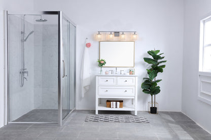 Phineas 4 light Chrome and Clear Crystals wall sconce