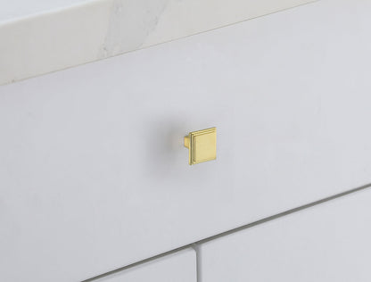 Wilow 1" Brushed Gold Square Knob Multipack (Set of 10)