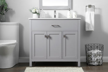 36 Inch SIngle Bathroom Vanity In Grey