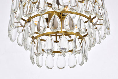 Mila 14 inch pendant in brass