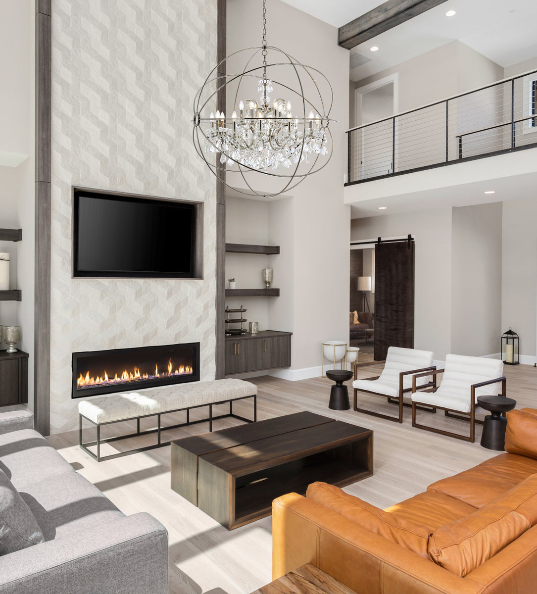 Geneva 18 light polished nickel Chandelier Clear Royal Cut crystal