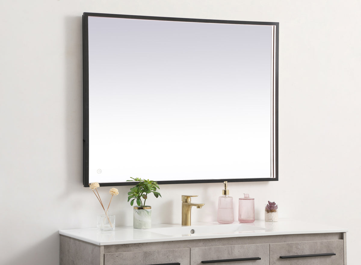 Pier 30x40 inch LED mirror with adjustable color temperature 3000K/4200K/6400K in black
