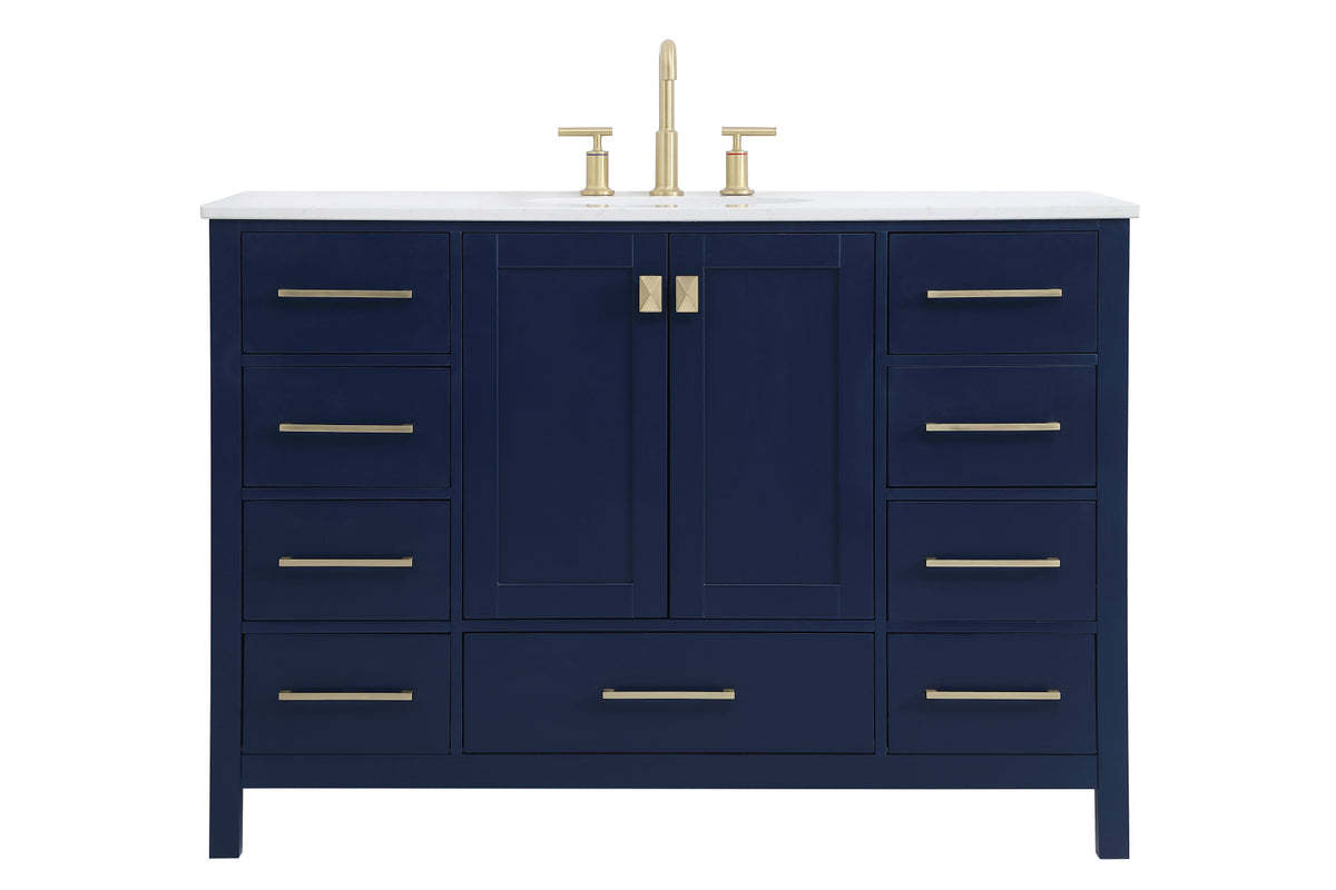 48 inch Single Bathroom Vanity in Blue