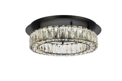 Monroe 18 inch LED Single flush mount in black