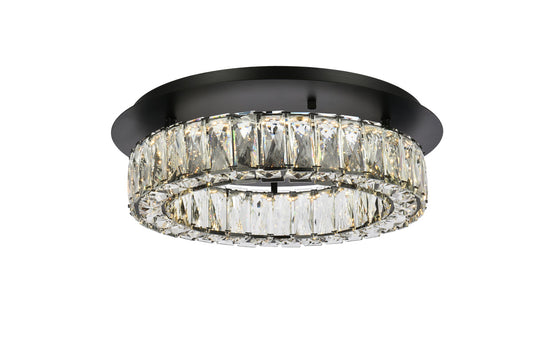 Monroe 18 inch LED Single flush mount in black