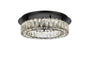 Monroe 18 inch LED Single flush mount in black