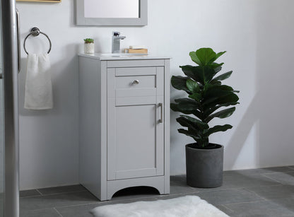 18 inch Single Bathroom Vanity in Grey