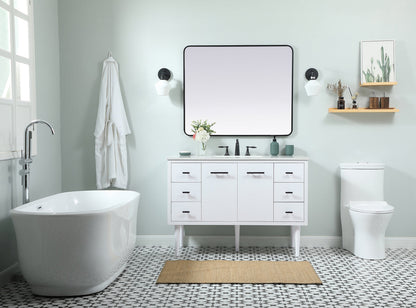 48 inch Single bathroom vanity in white