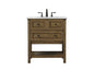 30 inch Single bathroom vanity in driftwood