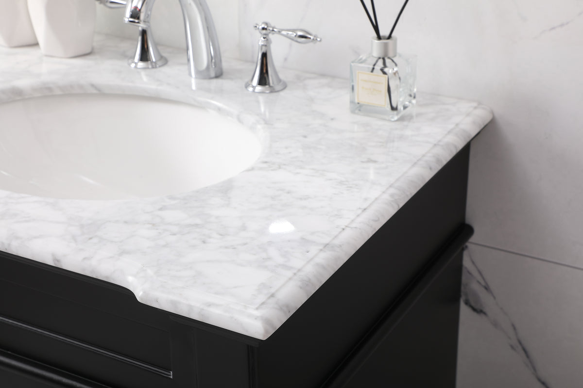 30 inch Single bathroom vanity set in black