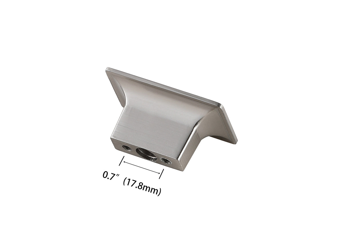 Perry 2" Brushed Nickel Rectangle Knob Multipack (Set of 10)