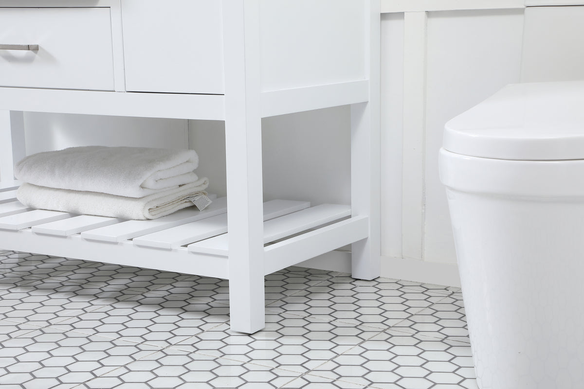 48 inch Single bathroom vanity in white