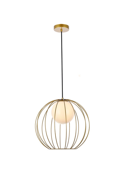 Wetzel 1 light brass pendant