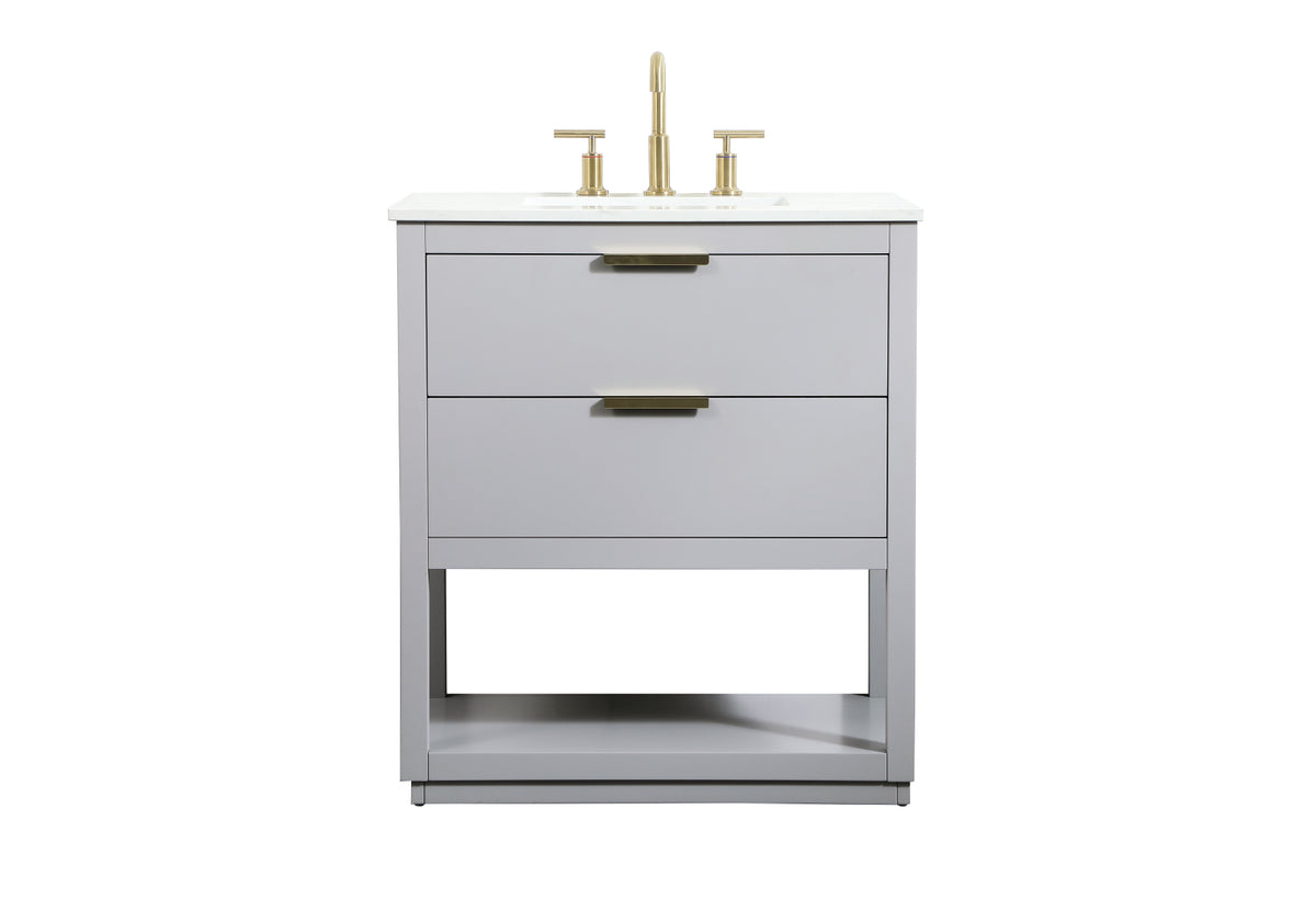 30 inch Single bathroom vanity in grey