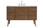48 inch bathroom vanity in Walnut Brown