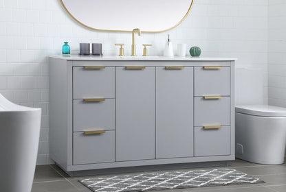 54 Inch SIngle Bathroom Vanity In Grey