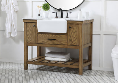 42 inch Single bathroom vanity in driftwood