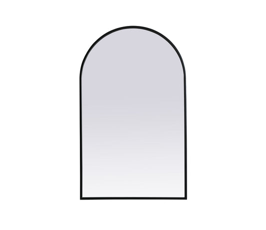 Metal Frame Arch Mirror 22x36 Inch in Black