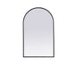 Metal Frame Arch Mirror 22x36 Inch in Black