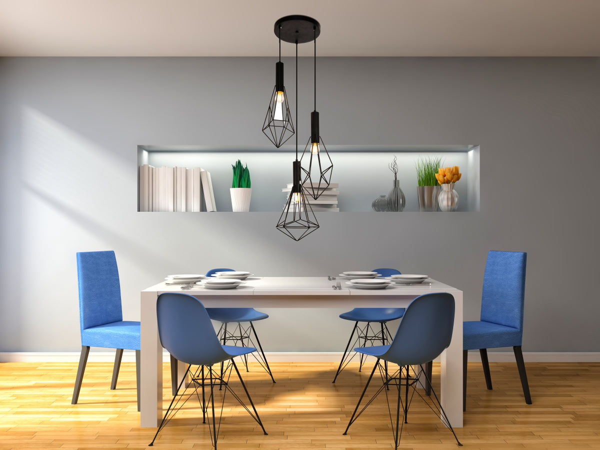 Jago Collection Pendant D16.0 H30.4 Lt:3 Black Finish