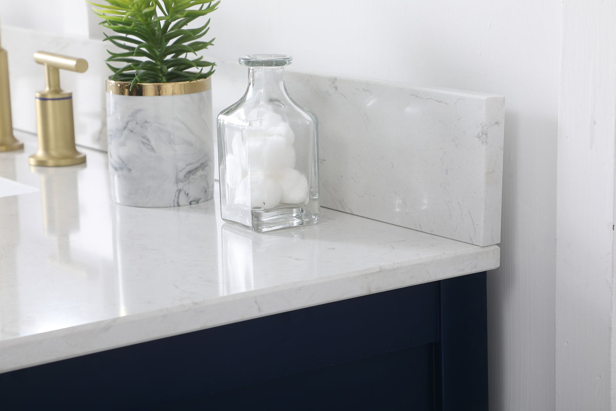 48 inch Single bathroom vanity in blue with backsplash