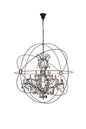 Geneva 25 light Dark Bronze Chandelier Silver Shade (Grey) Royal Cut crystal