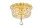 Tranquil 4 light Gold Flush Mount Clear Royal Cut Crystal