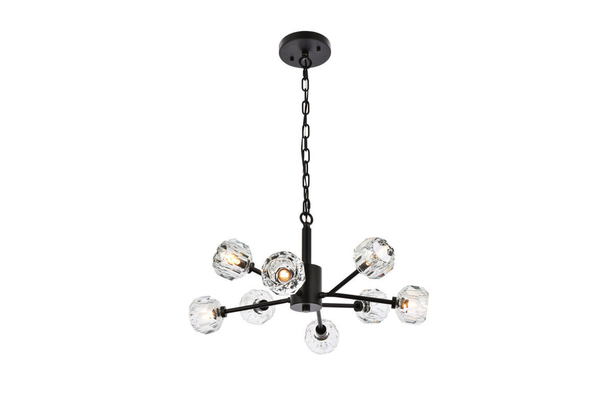 Graham 8 Light Pendant in Black