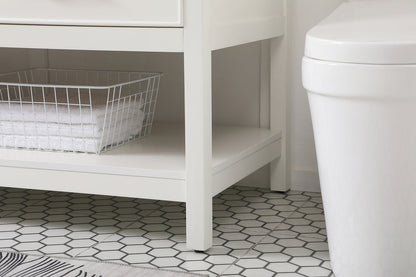 60 inch double bathroom vanity in white