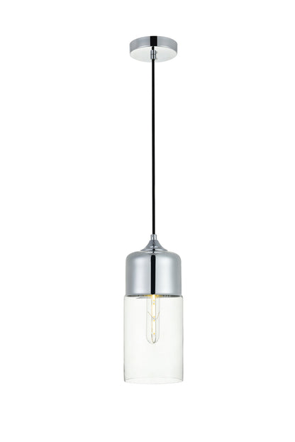 Ashwell 1 Light Chrome Pendant With Clear Glass