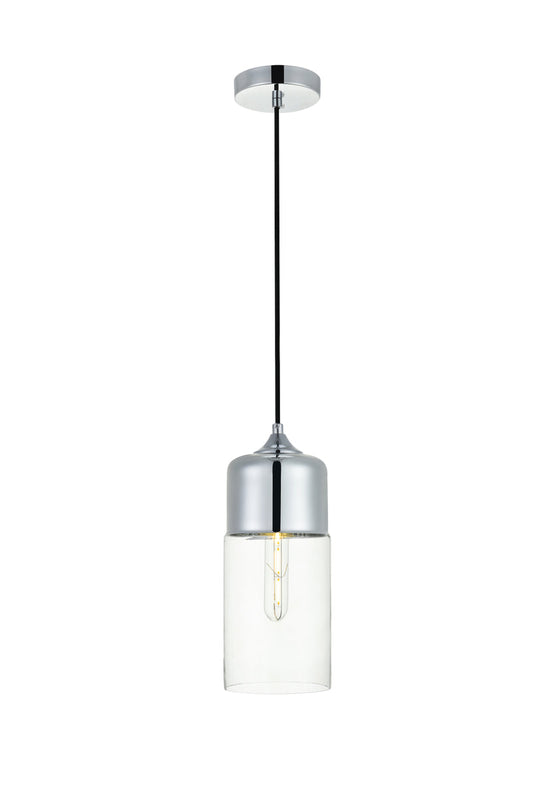 Ashwell 1 Light Chrome Pendant With Clear Glass