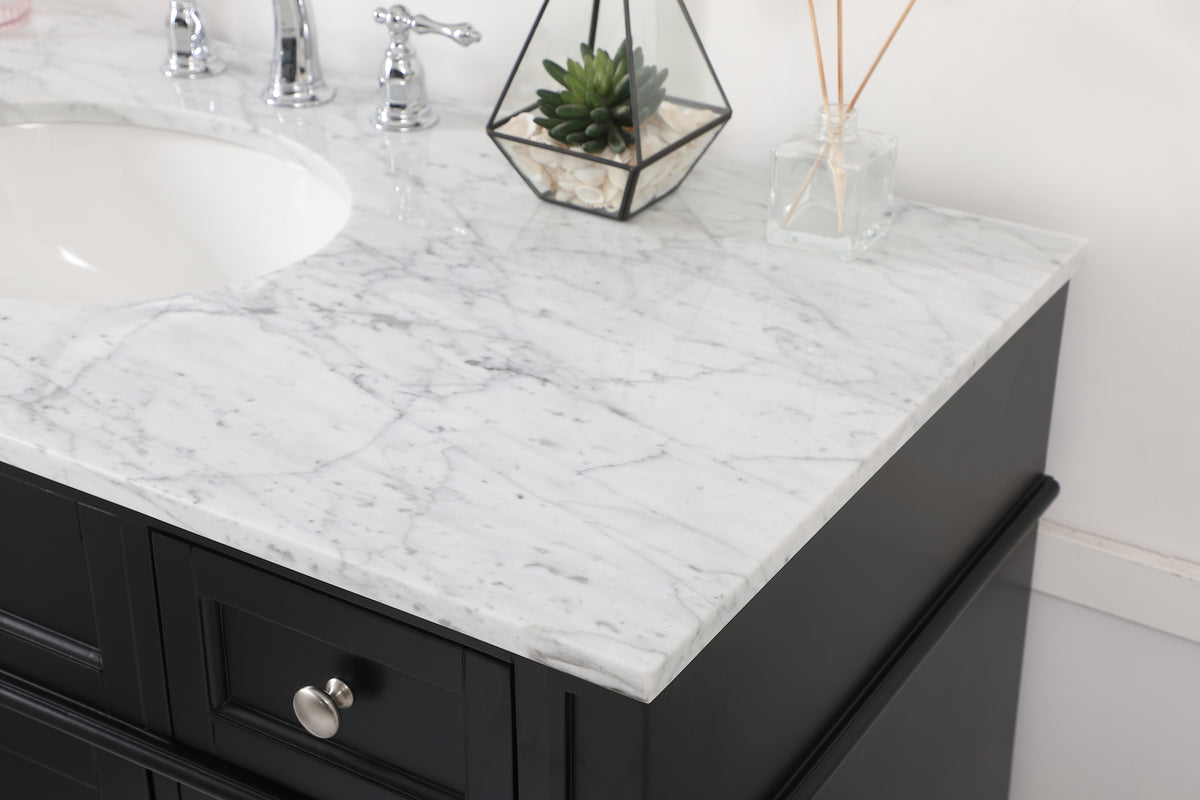 48 inch Single bathroom vanity in Black