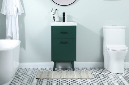 18 inch bathroom vanity in Green