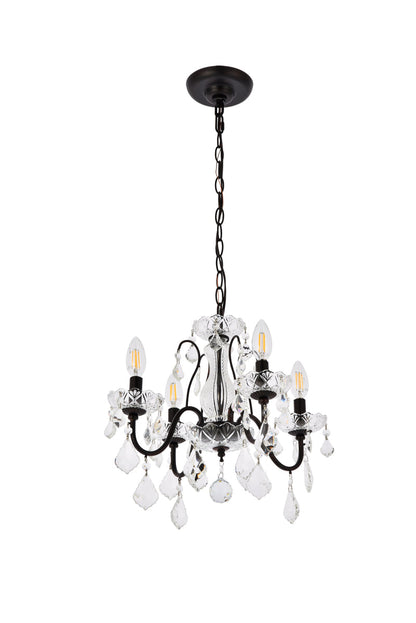 St. Francis 4 light Dark Bronze Pendant Clear Royal Cut Crystal