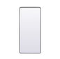 Soft Corner Metal Rectangle Mirror 32x72 Inch in Black