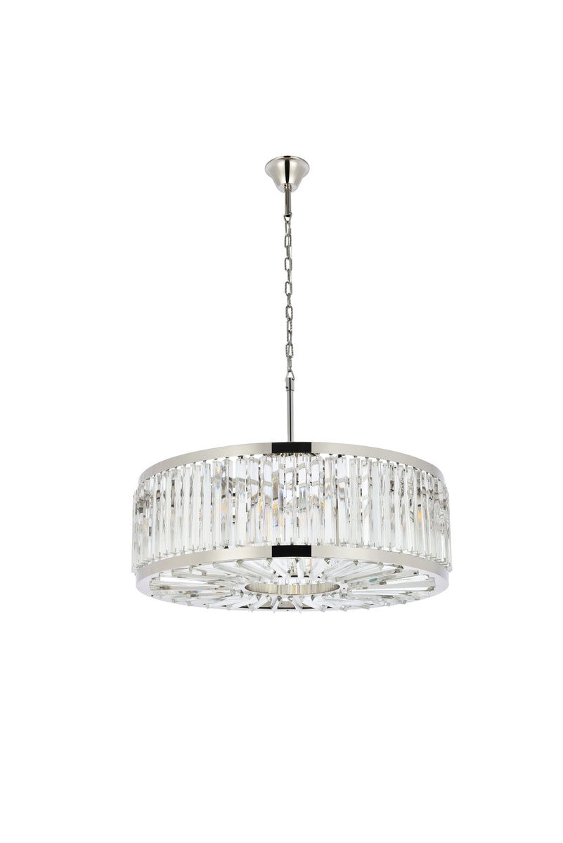 Chelsea 10 light polished nickel Chandelier Clear Royal Cut Crystal