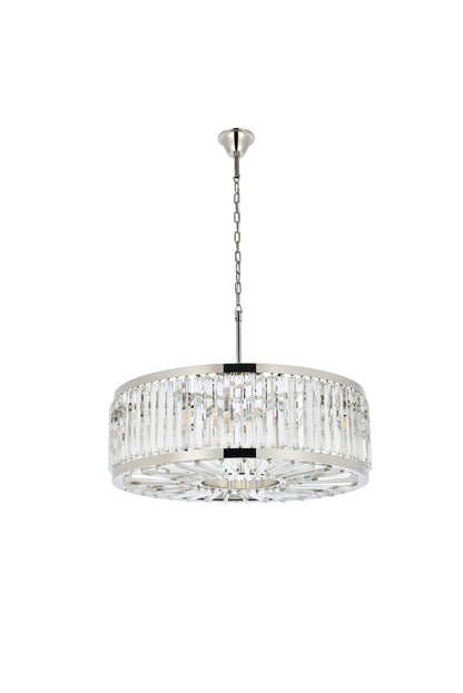 Chelsea 10 light polished nickel Chandelier Clear Royal Cut Crystal