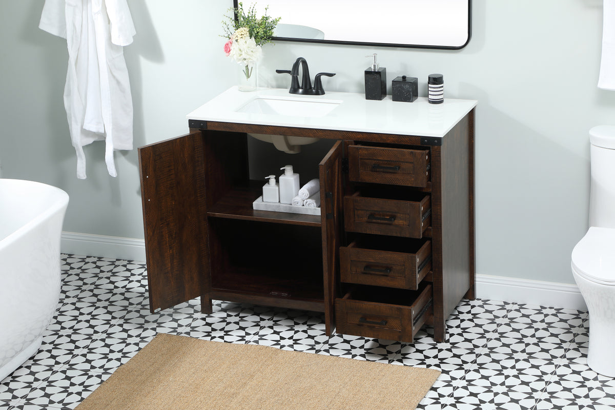 42 inch Single bathroom vanity in expresso