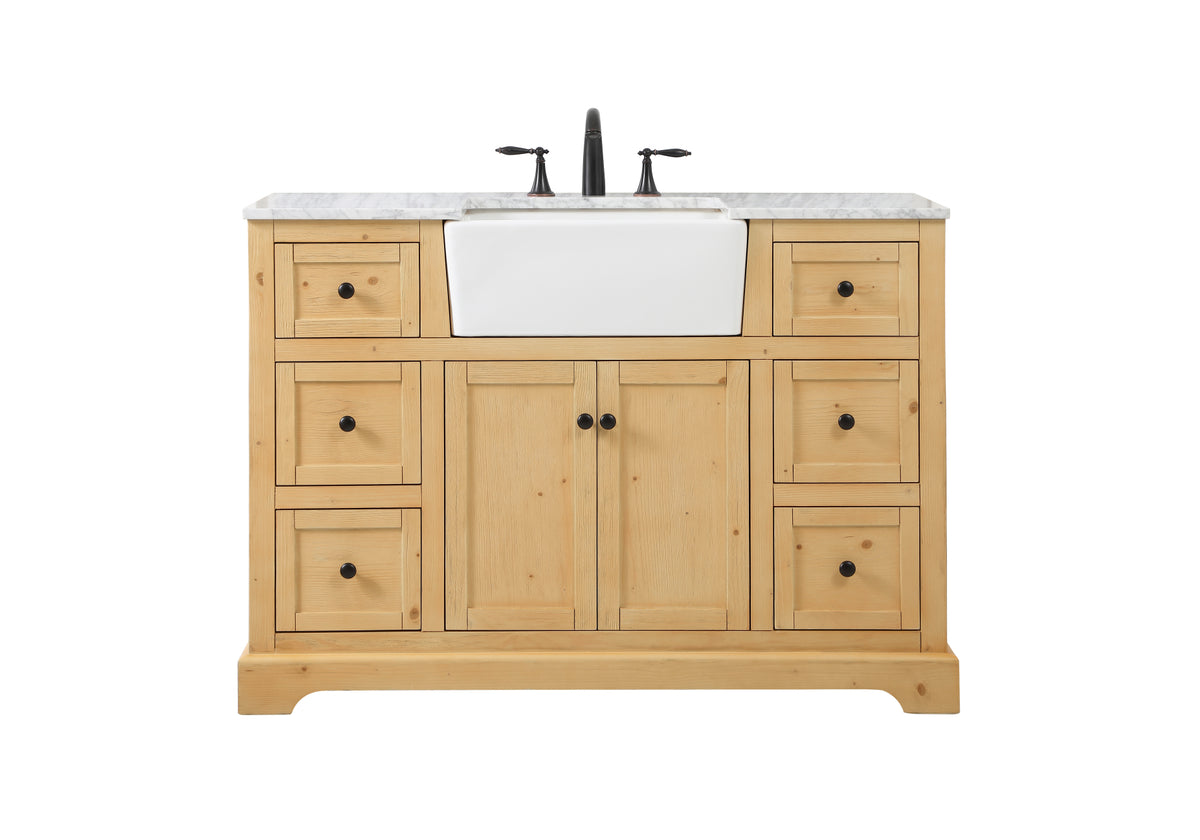 48 inch Single bathroom vanity in natural wood