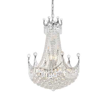 Corona 15 light Chrome Chandelier Clear Royal Cut Crystal