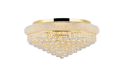 Primo 15 light Gold Flush Mount Clear Royal Cut Crystal