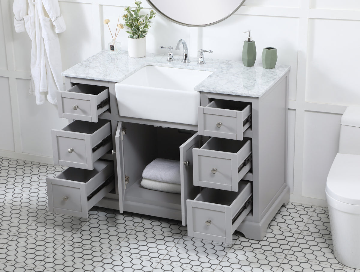 48 inch Single bathroom vanity in grey